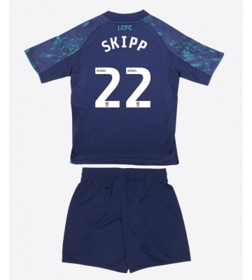 Leicester City Oliver Skipp #22 Replica Away Stadium Kit for Kids 2025-26 Short Sleeve (+ pants)